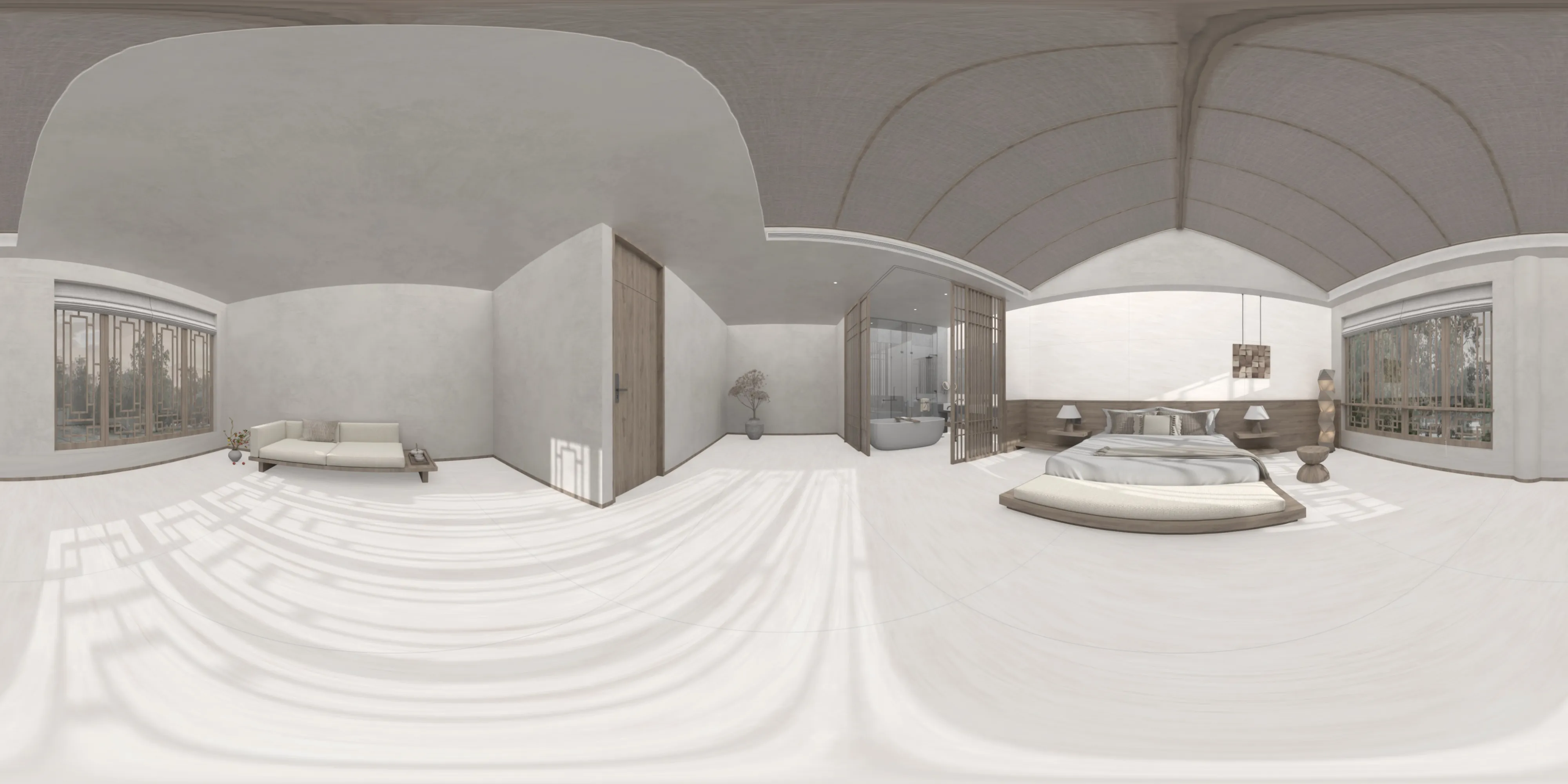 A 360 degree room with Delight Bianco tiles