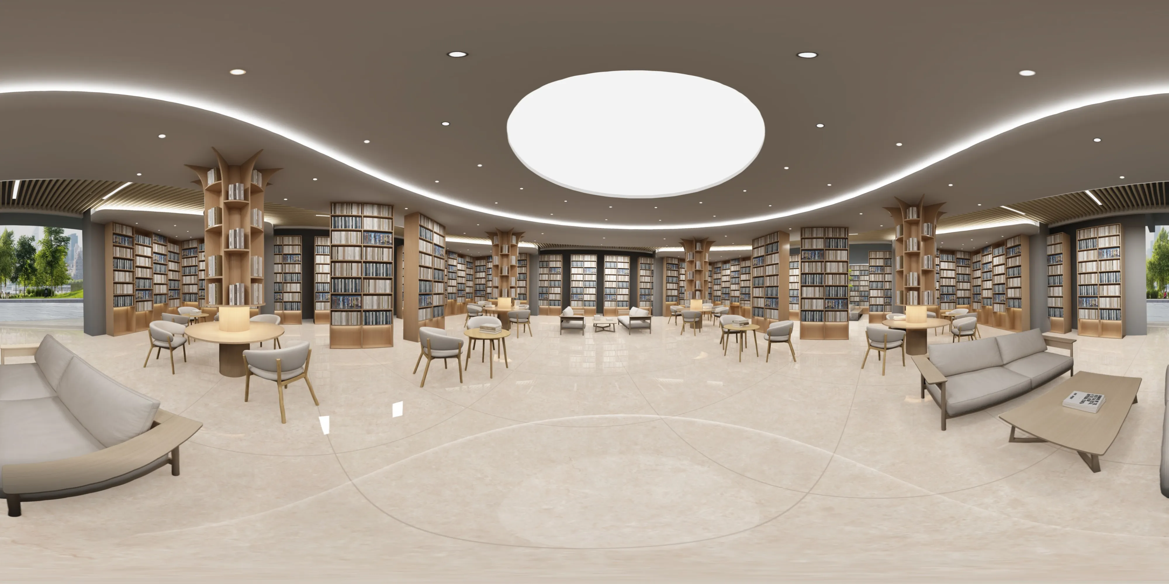 A 360 degree room with Donato Beige tiles
