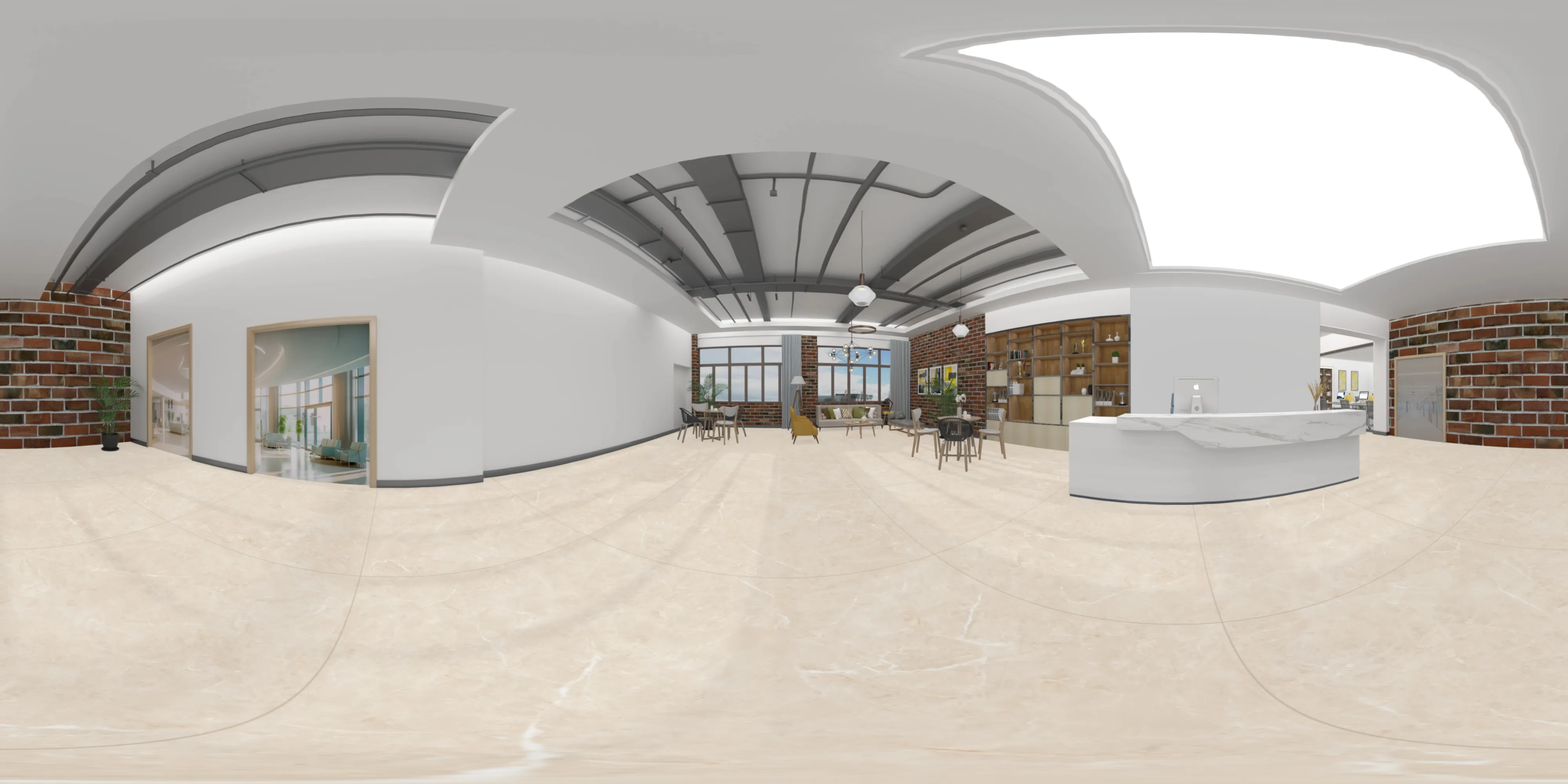 A 360 degree room with Havana Beige tiles