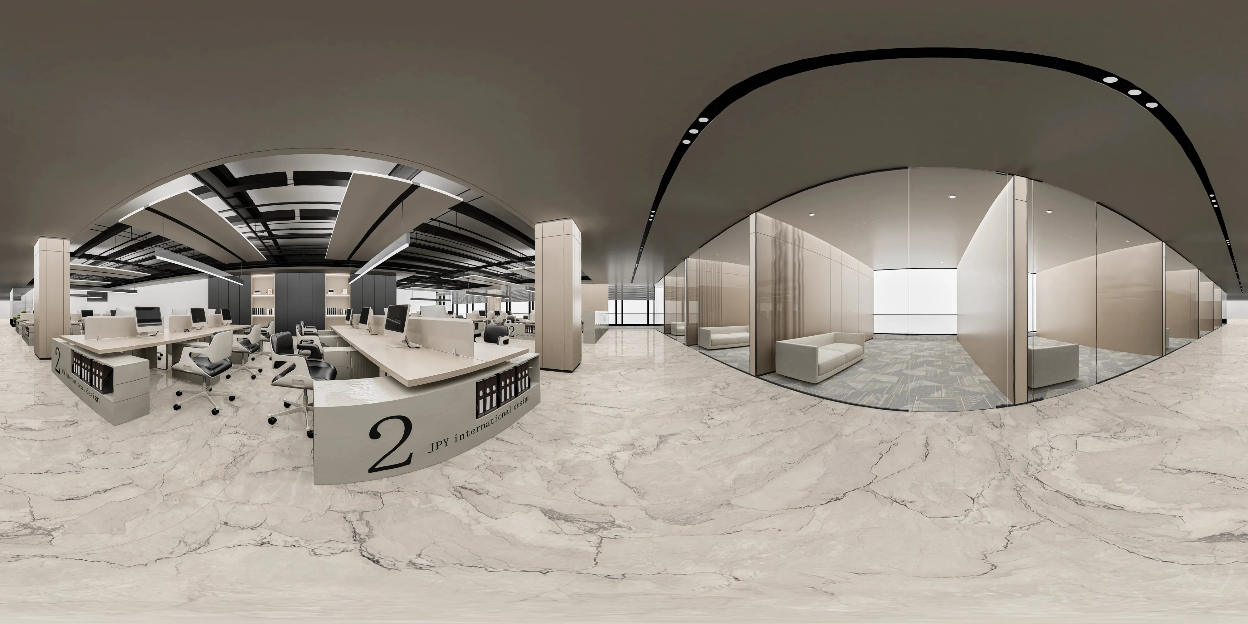 A 360 degree room with Herculas Natural tiles