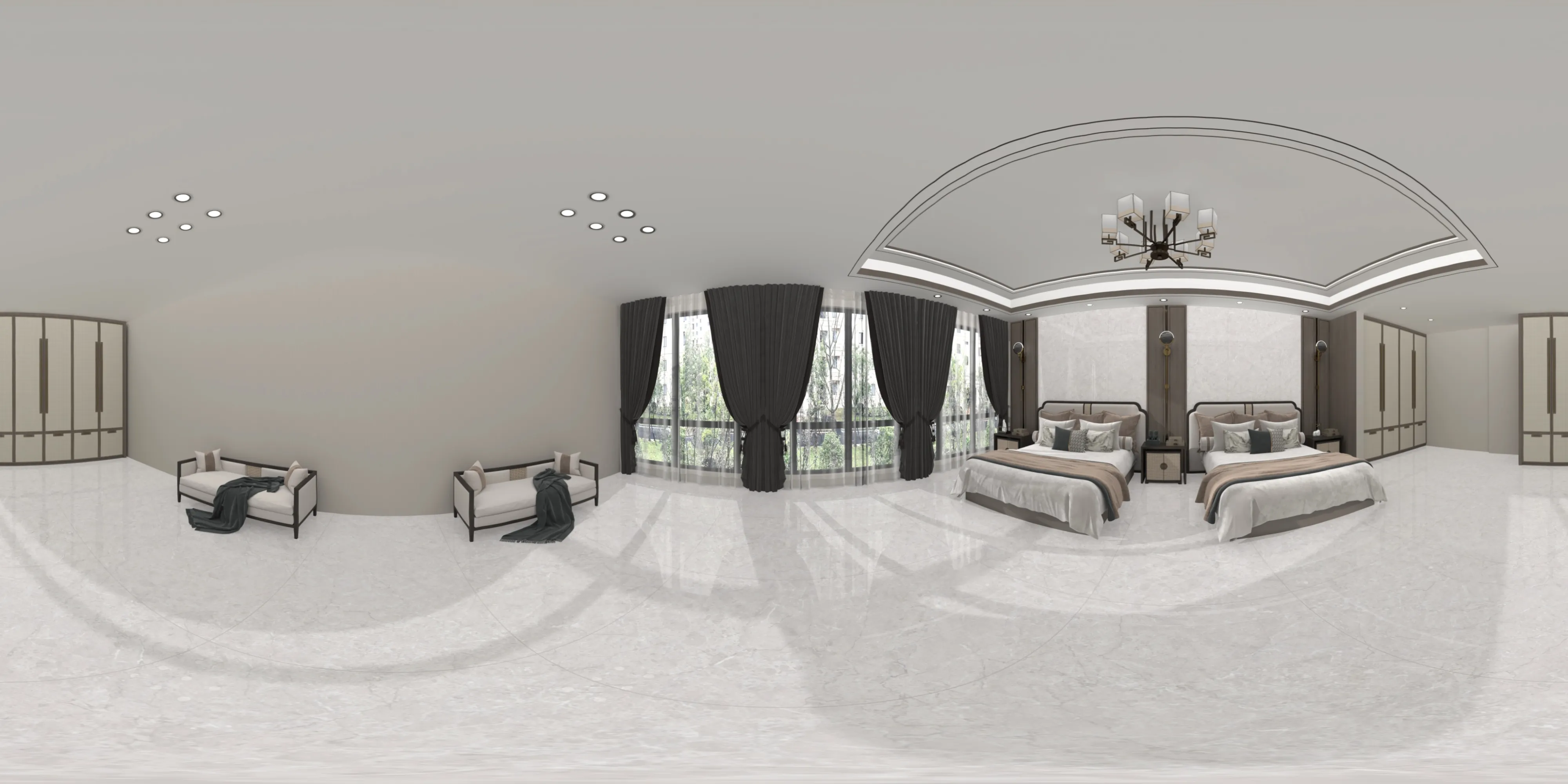 A 360 degree room with Lisa Silver tiles
