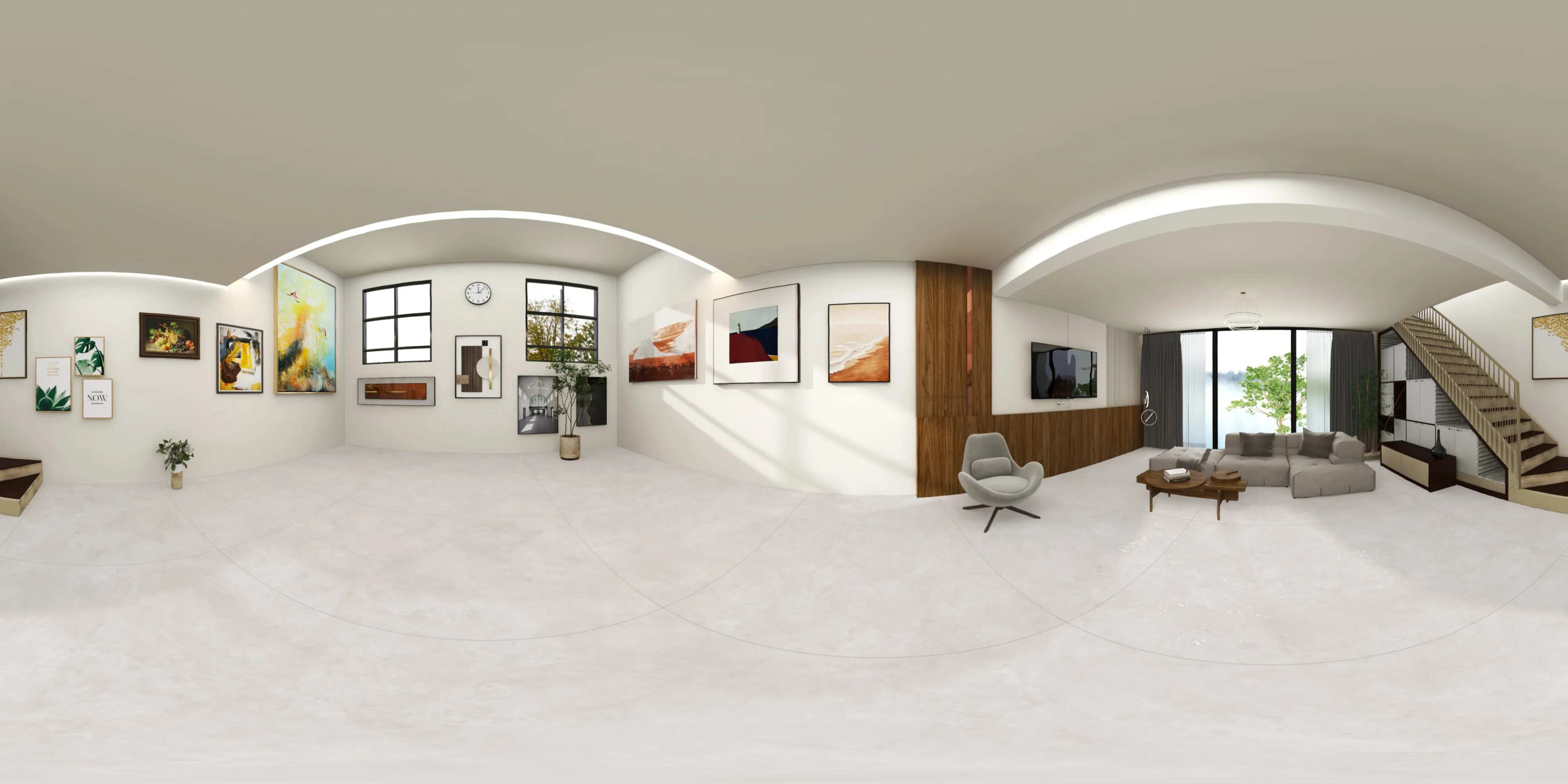 A 360 degree room with Neotec Grey tiles