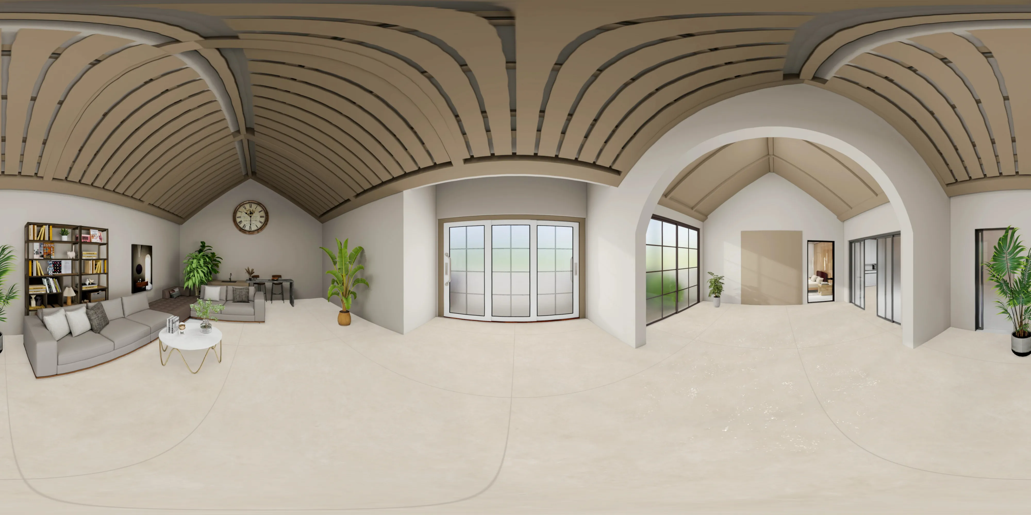 A 360 degree room with Neotec Taupe tiles