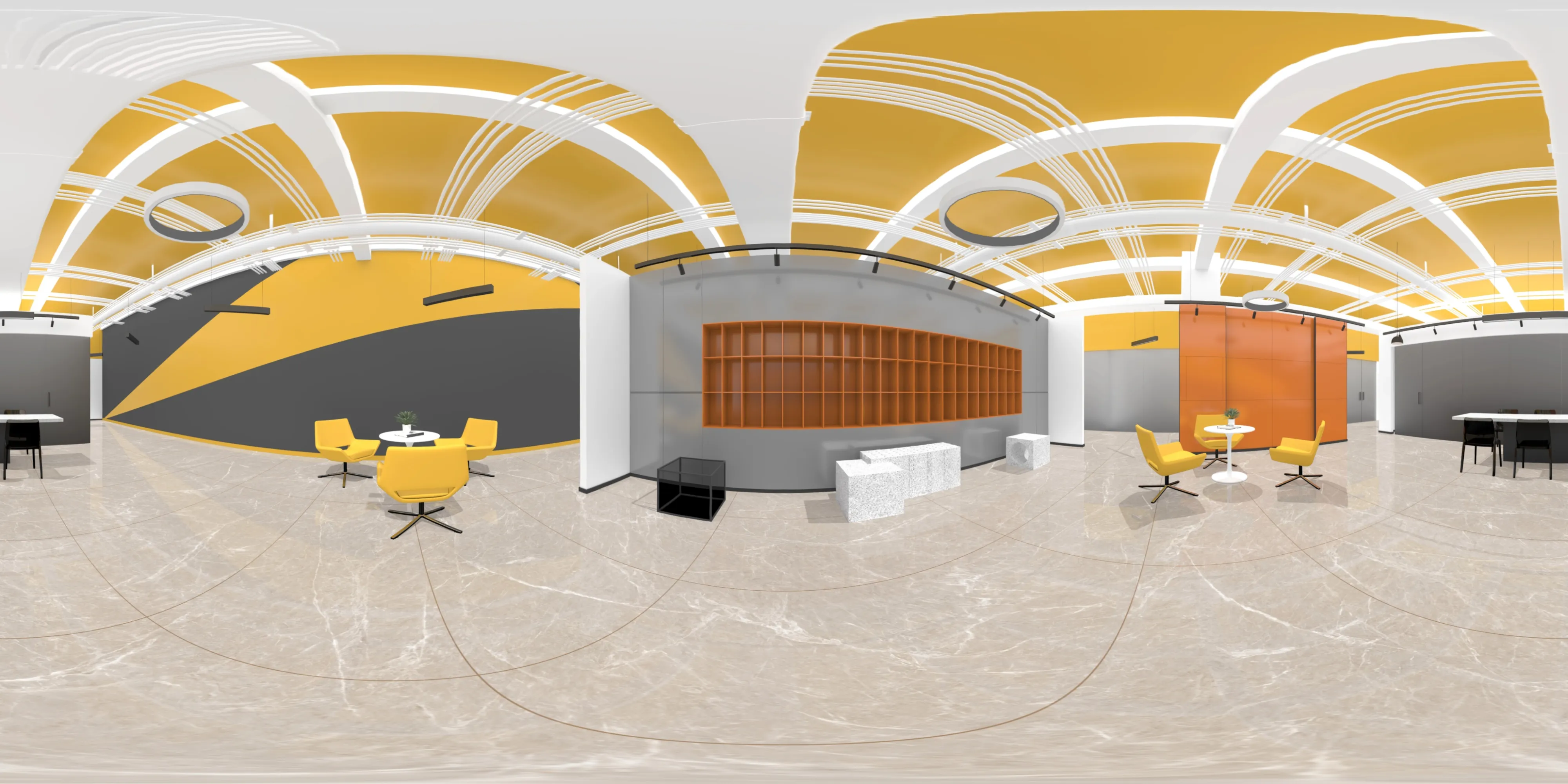 A 360 degree room with Valancia Natural tiles