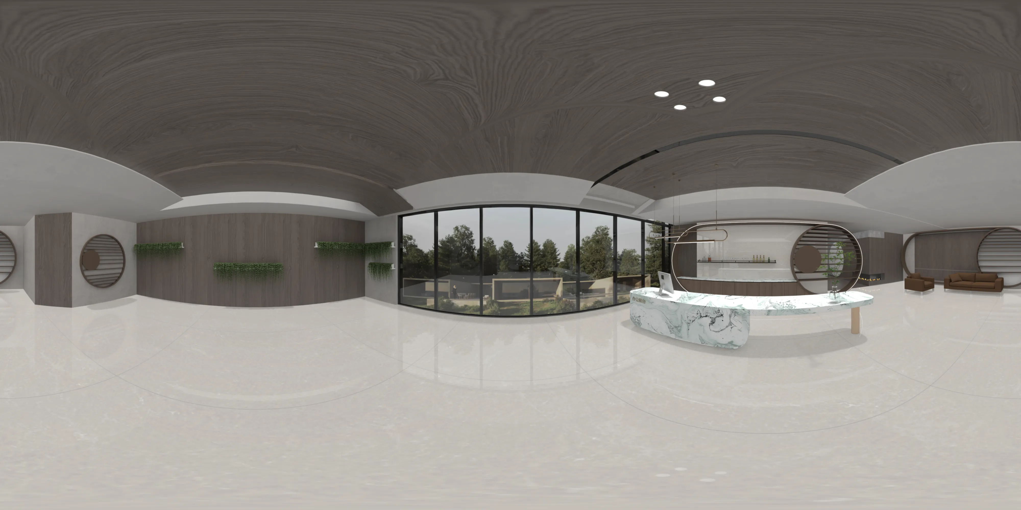 A 360 degree room with Vannila Grey tiles